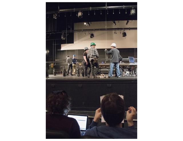 Thursday load in on Ryerson Main Stage with Ryerson Theatre school students